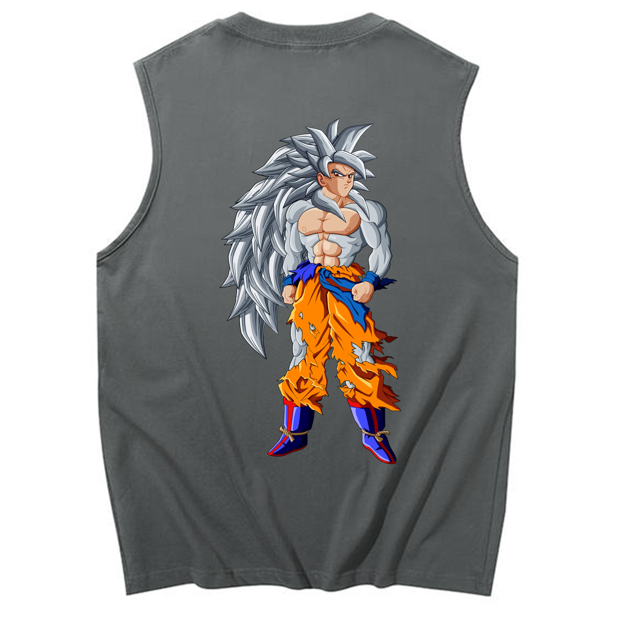 （画像用） ドラゴンボール 孫悟空（そん ごくう）Son Goku カカロット DRAGON BALL Kakarotto コットン100％タンクトップ（背面プリント）